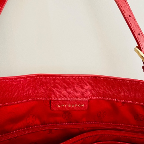 Red Tory Burch Tote - Picture 3 of 4